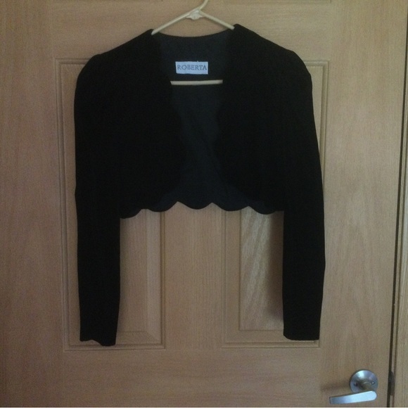 Roberta Vintage Two Piece Black Dress Size 5/6 - Picture 2 of 4